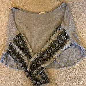 Snakeskin off the shoulder top